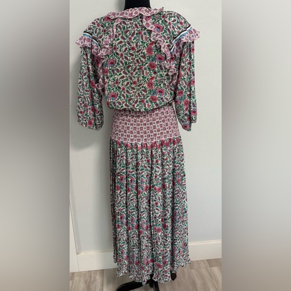 Diane Freis Original Georgette Maxi Dress Bohemian flower Floral Printed - Picture 11 of 16